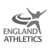 Logo of England Athletics with a dynamic figure and red swoosh marks.