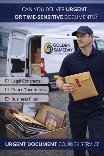 direct collection and delivery, meaning your documents travel straight from pickup to destination