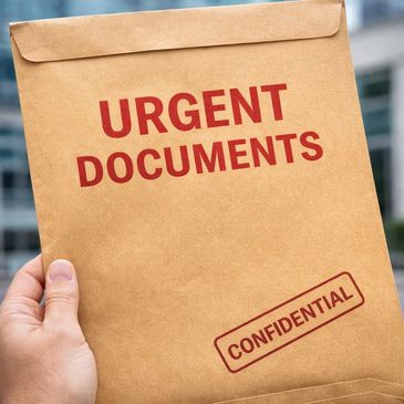 Urgent document delivery same day 