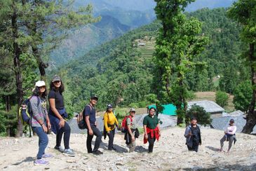 Trekking and hiking at Colonel's Highland Retreat Hotel near Barot in Himachal Pradesh, India