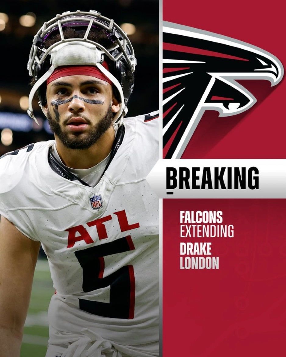 The Falcons have signed Wide Receiver Drake London to a 4 year, $141 million contract extension!
