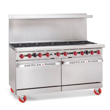 American Range AR-10 10- 32,000 BTU burners , 2-  35,000 BTU standard ovens