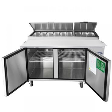 Atosa Pizza Prep Station , refrigerated rail. 67" in stock. Other sizes we can order.