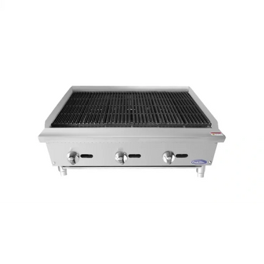 Atosa char broiler, gas , countertop , radiant. We have 24", 36" in stock.