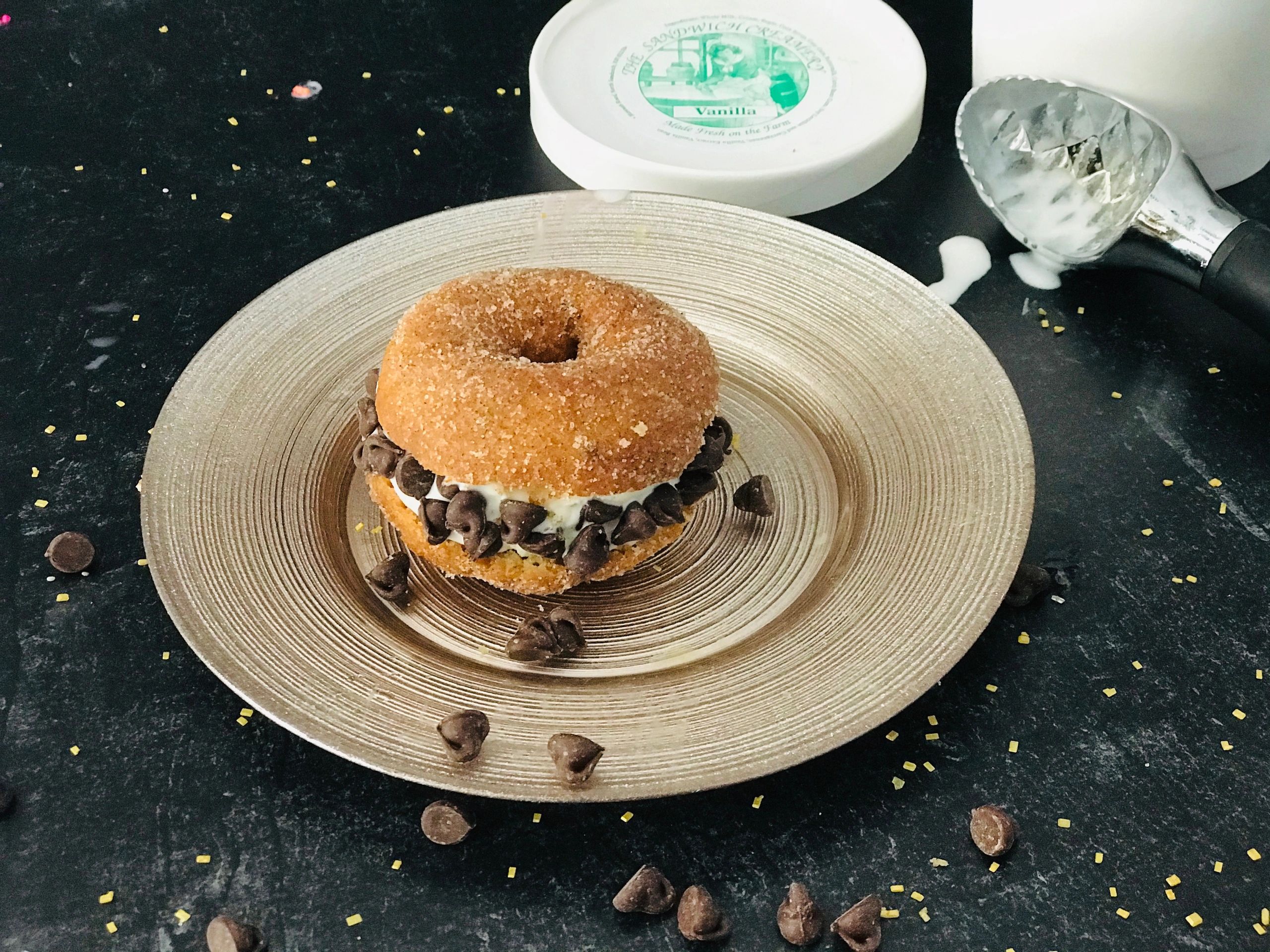 Ice Cream Doughnut Sandwich