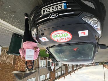 Pupil passing their automatic driving test