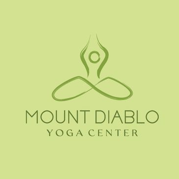 Green Mount Diablo Yoga Center logo with a person in a yoga pose.