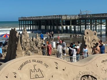 Sandcastle Days 2024 in South Padre Island, Texas featured this epic exhibition sculpture by Scotty 