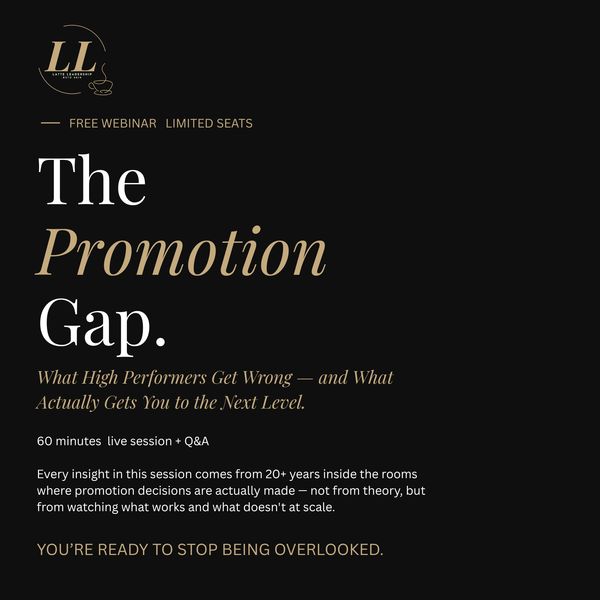 Free webinar on overcoming the promotion gap with insights from 20+ years of real-world experience.