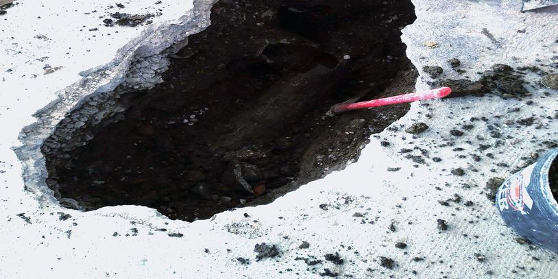 Scavo e ricerca condotta fognaria danneggiata