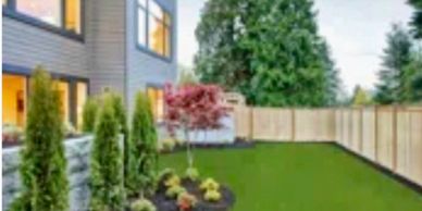 artificial grass garden landscaping