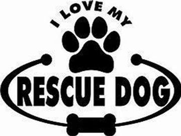 I love my Rescue Dog vinyl decal