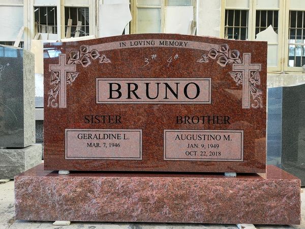 Affordable Headstones Cheap headstones Red granite double grave headstones