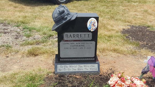 Black Memorial Headstone, Black Granite memorial 