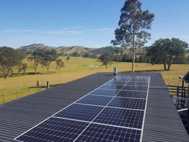 Large off grid power system using Longi solar panels