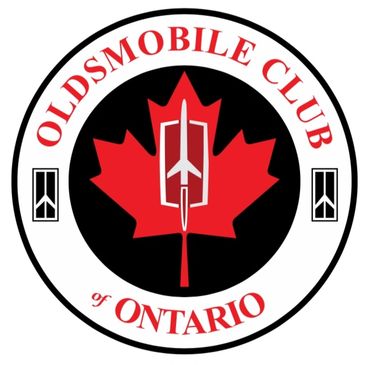 Oldsmobile Club of Ontario logo with a red maple leaf and car emblem.