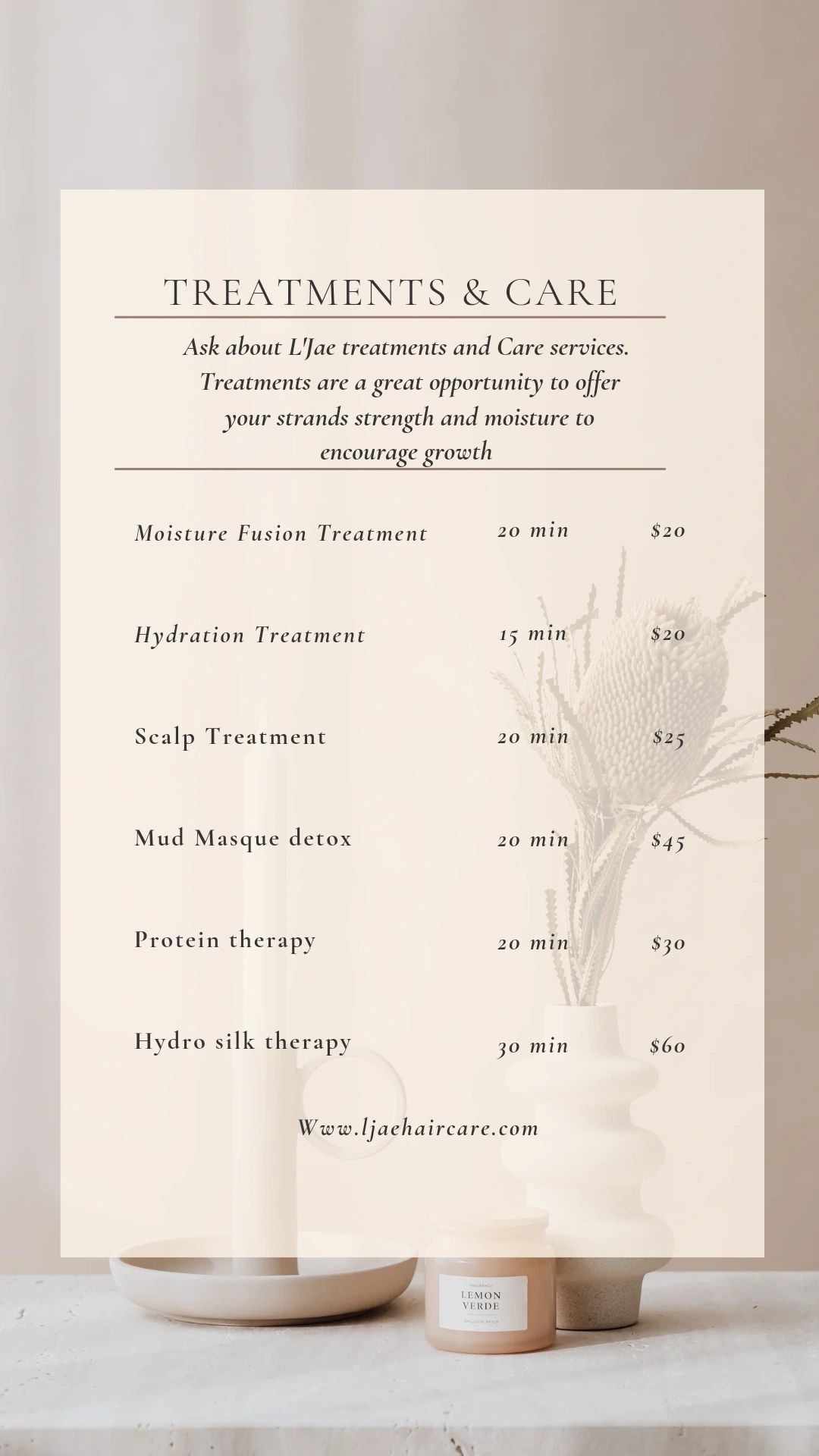 Strengthen your strands and ask about Treatments and care at your appointment.  