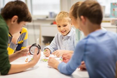 Children playing and learning together.