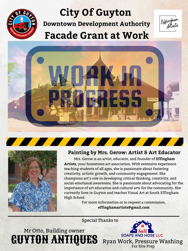 Guyton Downtown Development Authority
Facade Grant
Mural 
Lindsey Gerow