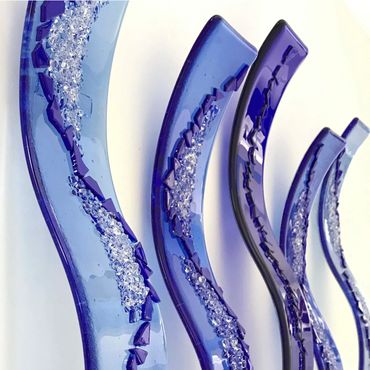 Contemporary Glass Wall Art 
Fine Art Glass Sculpture 
License to Kiln formed Glass by Dot Galfond 