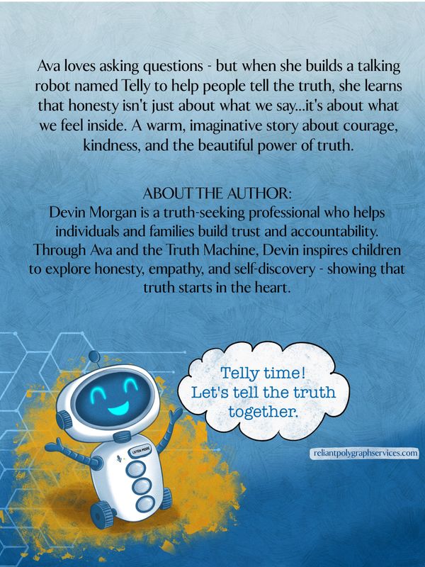 A smiling robot named Telly encourages telling the truth with kindness and courage.
