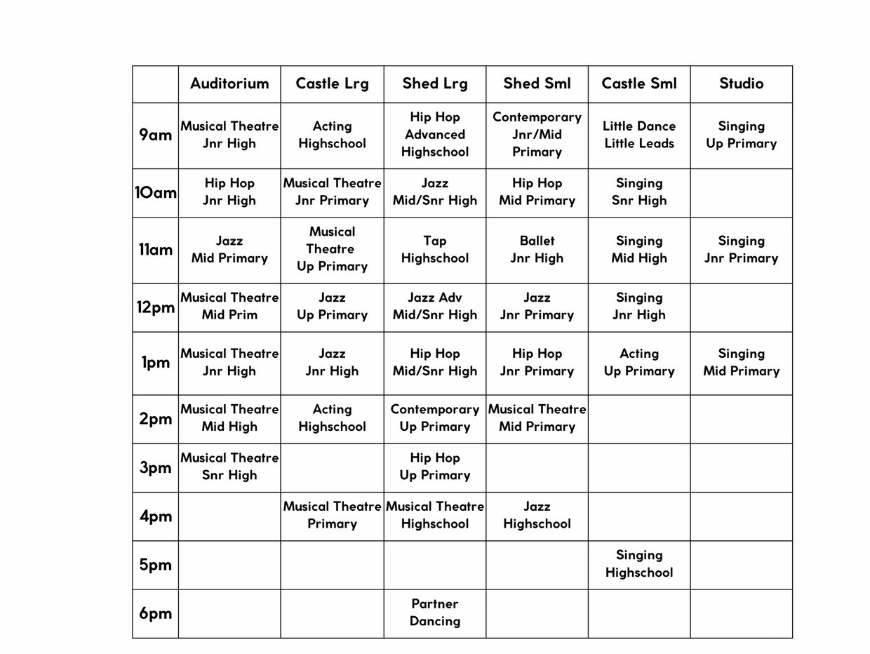 Timetable