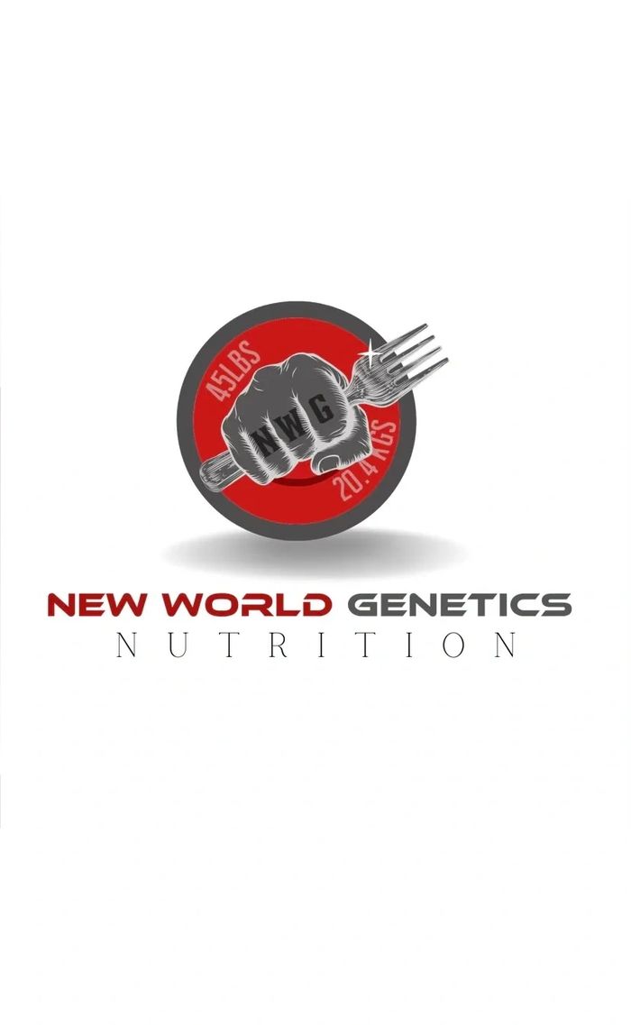 45 pound barbell with fist holding a fork