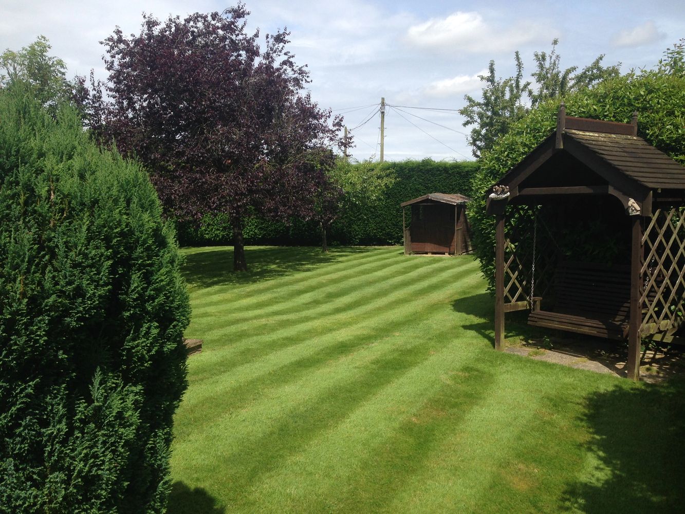 a striped lawn in west kingsdown