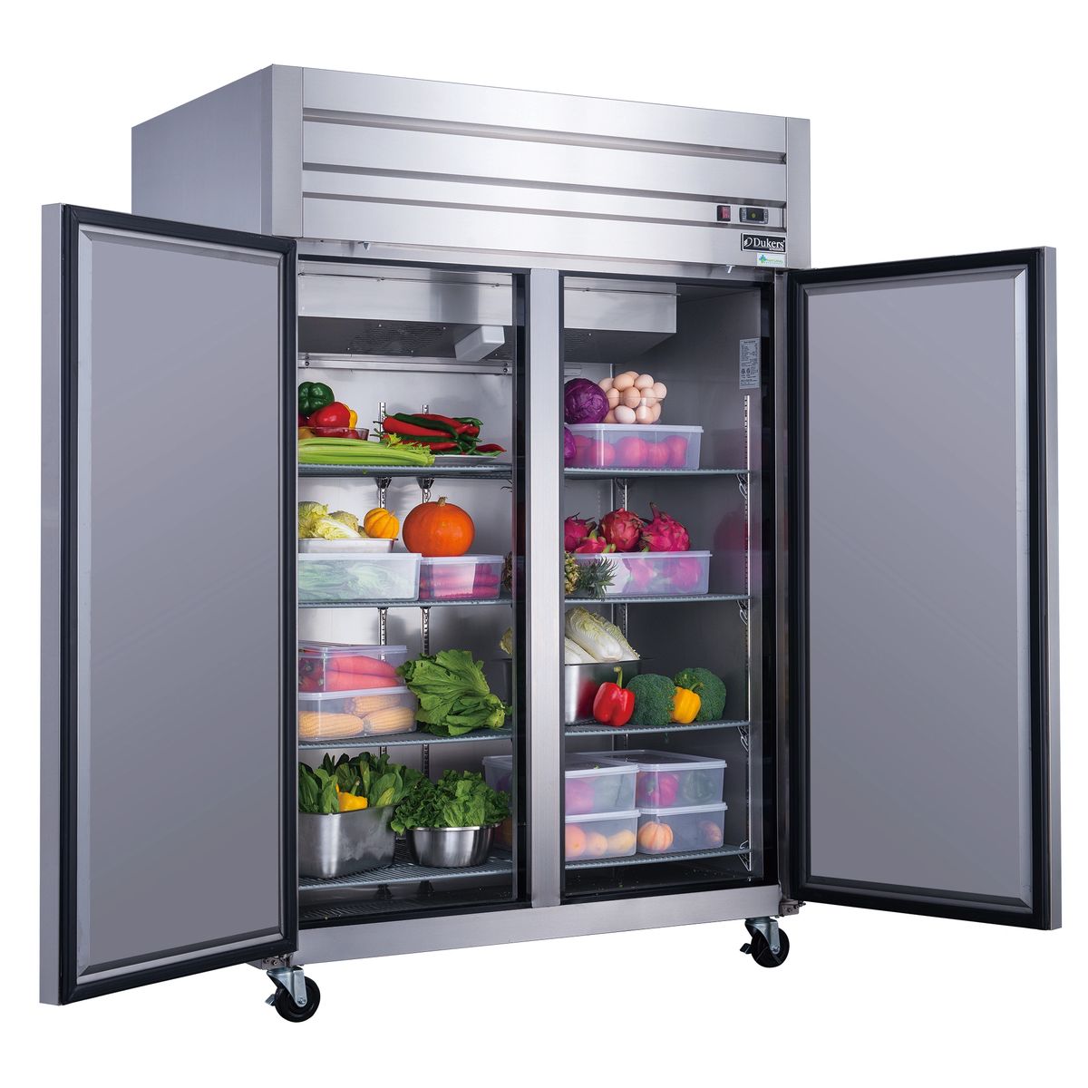 D55AR Commercial 2Door Top Mount Refrigerator in Stainless Steel