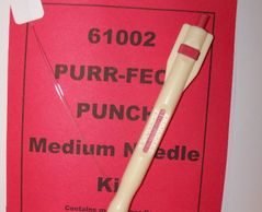  Perfect Punch Needle for 6 strands   With built in Height of loop gauge for Purr-fect punching.