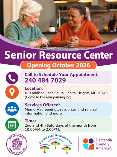 Senior Resource Center opening in October 2026 for memory screenings and more.