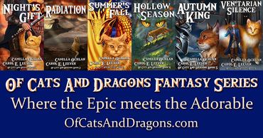 Epic Fantasy book covers from the Of Cats And Dragons series