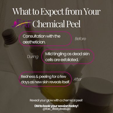 Steps and effects of a chemical peel treatment explained.