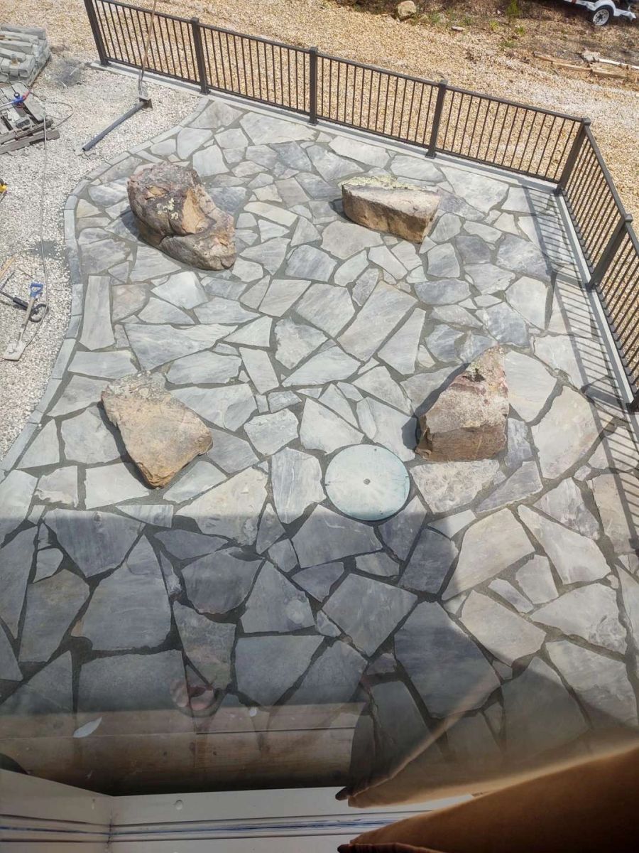 Flagstone & Paver Patios project by Chief Meadows Landscaping