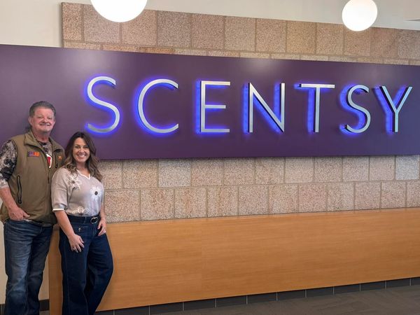 Dorothy and Rick Thurman at Scentsy Commons in Meridian, Idaho. Photo taken in April 2026. 