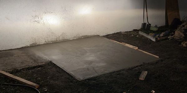 Worked into the night to ensure this concrete pad was completed 
