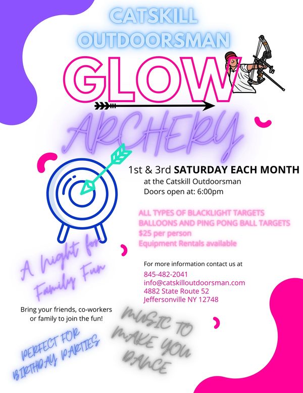 Glow Archery will Start back up Memorial Day Weekend