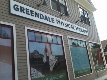 Viewthrough Window graphics, Greendale Physical Therapy, Worcester, MA