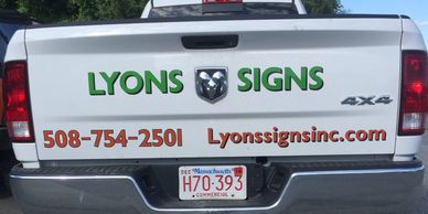 Lyons Signs Truck Lettering, Millbury