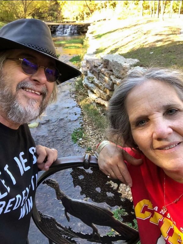 Cindy with her husband Bruce enjoy nature. 