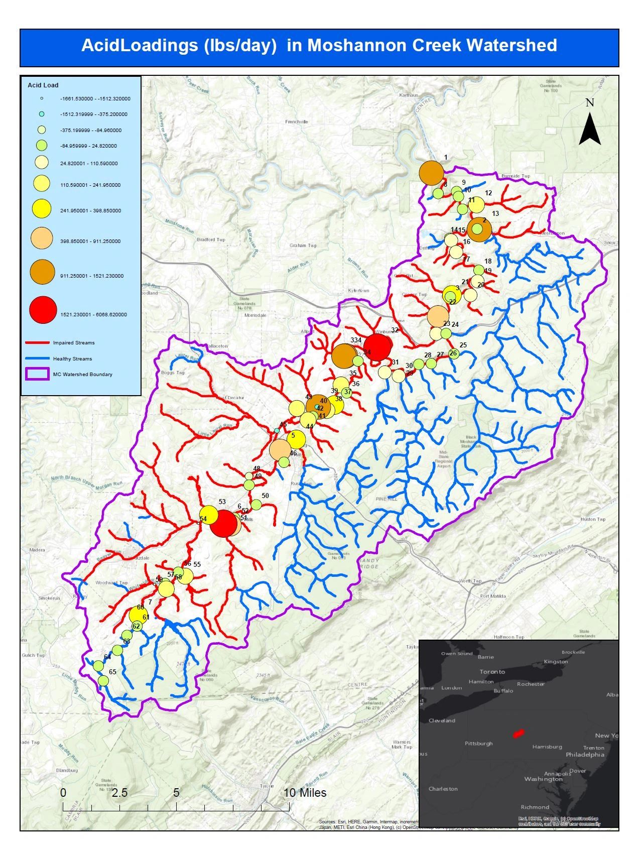 Acid Loading in the Moshannon Creek Watershed