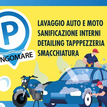 GOLDEN PARKING, PARCHEGGIO CUSTODITO CON LAVAGGIO AUTO A MANO CON SCHIUMA  ATTIVA, IGIENIZZAZIONE INTERNI AUTO, CAR WRAPPING