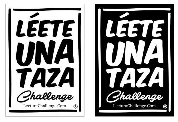 Two contrasting posters with the phrase 'LÉETE UNA TAZA Challenge'.