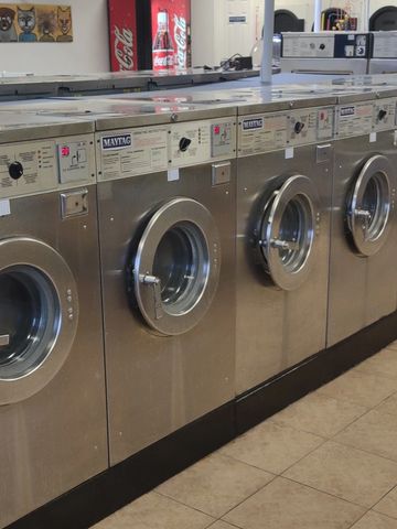 Self-service coin-laundry, self-service coin-vending, and non-contact full-service laundry.