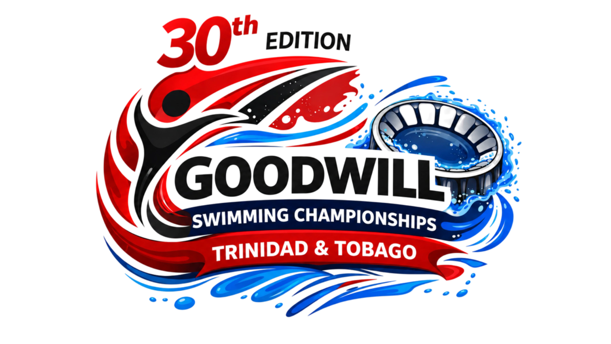 Logo for the 30th Goodwill Swimming Championships in Trinidad & Tobago.