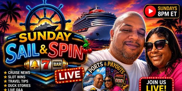 Sunday Sail &amp; Spin live event with cruise news and tips.