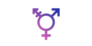 male+female+intersex symbol: circle middle, plus sign bottom, arrow right, two arrows left