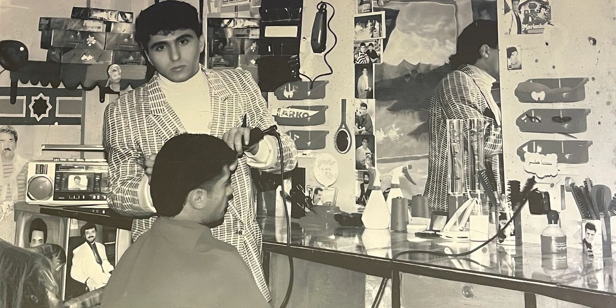 Cutting hair - 1996 Iraq