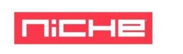 Red and white logo with the word 'NICHE'.
