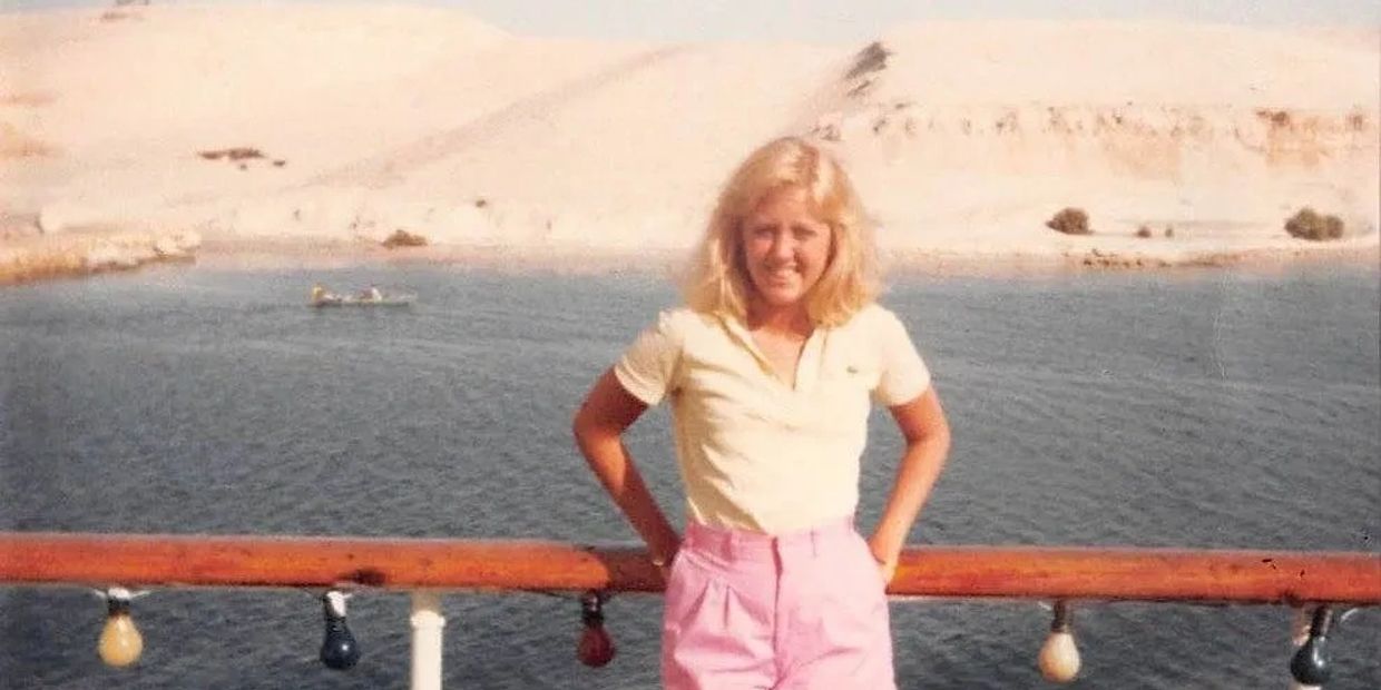 Me on a ship going through the Suez Canal circa 1982